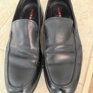 Prada Men's Classic Black Slip-On Loafers